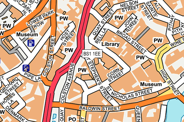 BS1 1EE map - OS OpenMap – Local (Ordnance Survey)