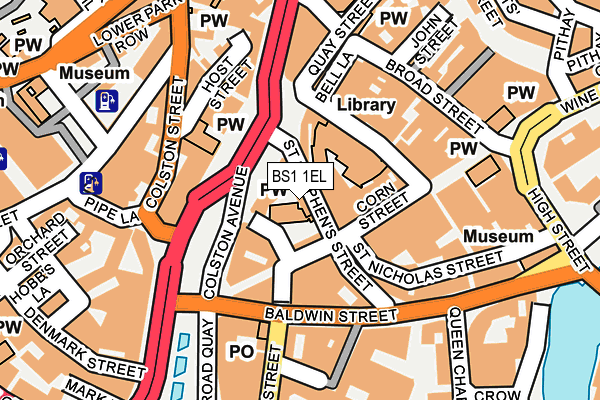 BS1 1EL map - OS OpenMap – Local (Ordnance Survey)