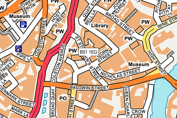 BS1 1EQ map - OS OpenMap – Local (Ordnance Survey)
