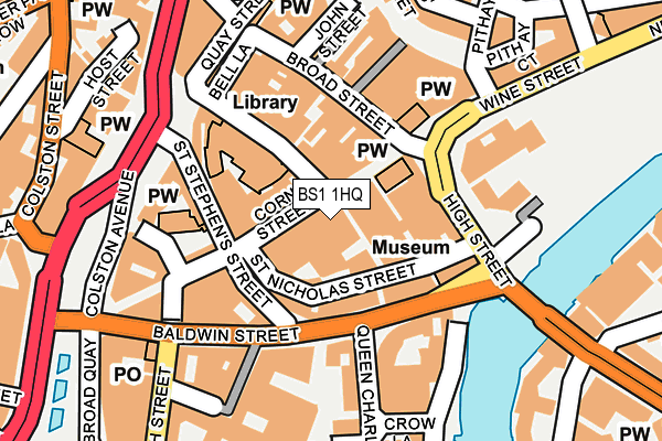 BS1 1HQ map - OS OpenMap – Local (Ordnance Survey)