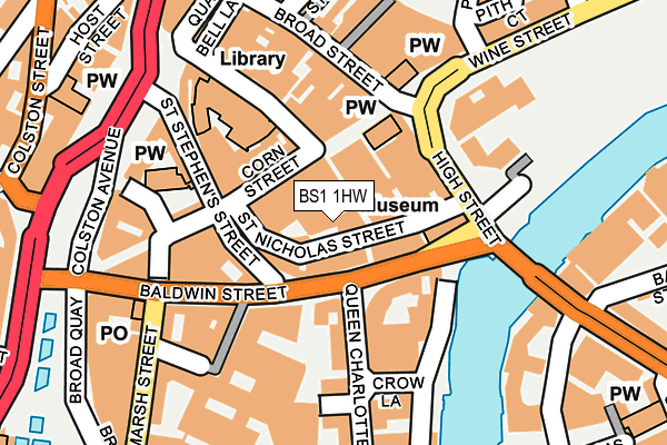 BS1 1HW map - OS OpenMap – Local (Ordnance Survey)