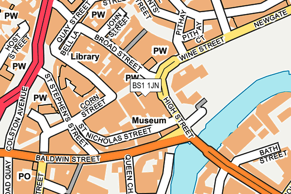 BS1 1JN map - OS OpenMap – Local (Ordnance Survey)