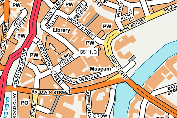 BS1 1JQ map - OS OpenMap – Local (Ordnance Survey)