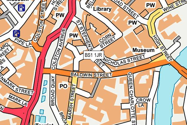 BS1 1JR map - OS OpenMap – Local (Ordnance Survey)