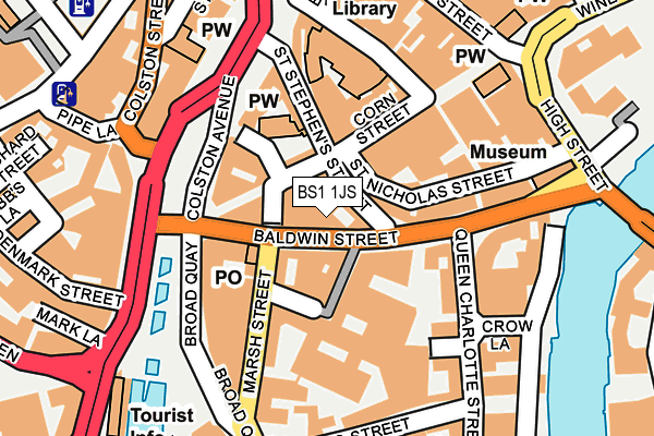 BS1 1JS map - OS OpenMap – Local (Ordnance Survey)