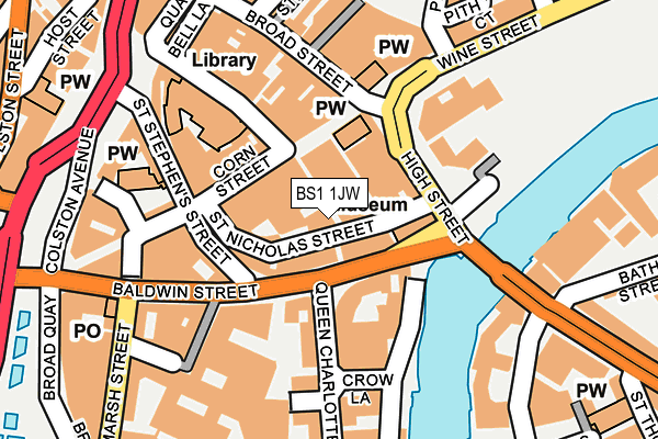 BS1 1JW map - OS OpenMap – Local (Ordnance Survey)