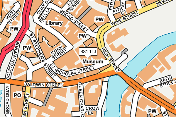 BS1 1LJ map - OS OpenMap – Local (Ordnance Survey)