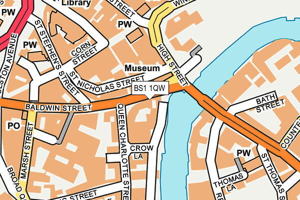 BS1 1QW map - OS OpenMap – Local (Ordnance Survey)