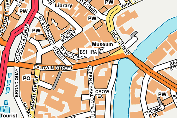 BS1 1RA map - OS OpenMap – Local (Ordnance Survey)
