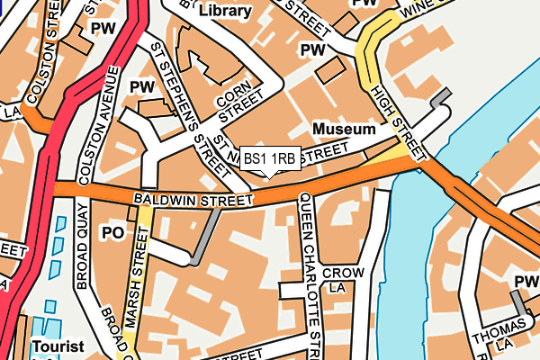 BS1 1RB map - OS OpenMap – Local (Ordnance Survey)