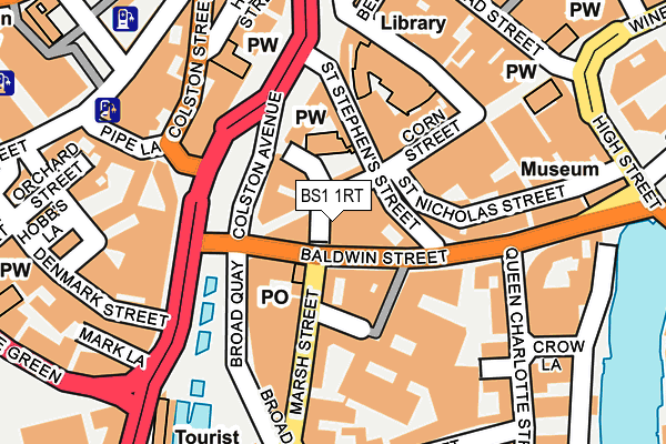 BS1 1RT map - OS OpenMap – Local (Ordnance Survey)