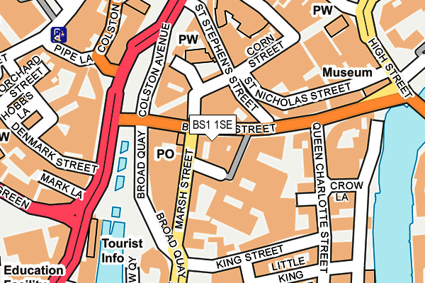 BS1 1SE map - OS OpenMap – Local (Ordnance Survey)