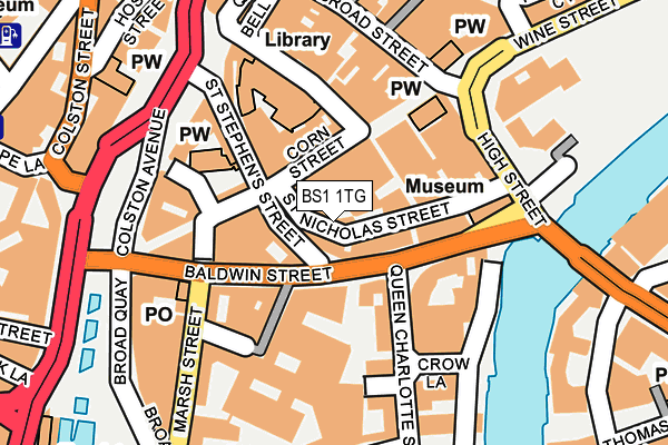 BS1 1TG map - OS OpenMap – Local (Ordnance Survey)