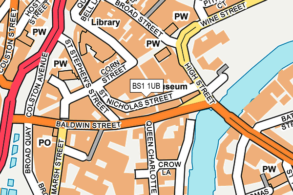 BS1 1UB map - OS OpenMap – Local (Ordnance Survey)