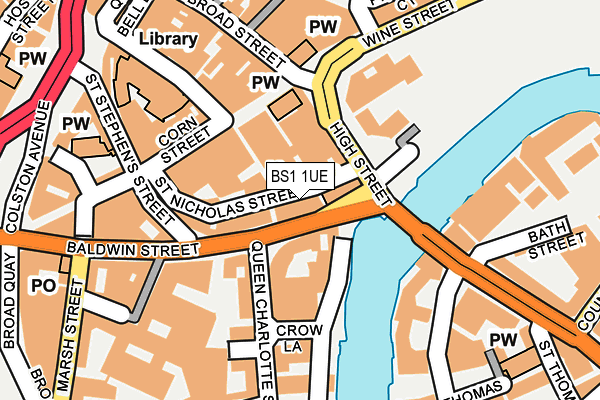 BS1 1UE map - OS OpenMap – Local (Ordnance Survey)