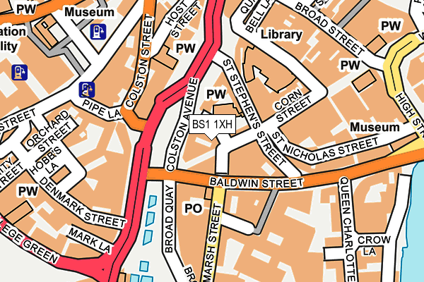 BS1 1XH map - OS OpenMap – Local (Ordnance Survey)