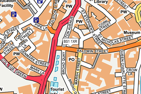 BS1 1XR map - OS OpenMap – Local (Ordnance Survey)