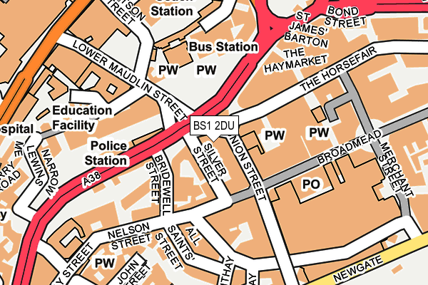 BS1 2DU map - OS OpenMap – Local (Ordnance Survey)