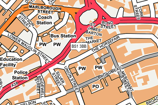 BS1 3BB map - OS OpenMap – Local (Ordnance Survey)