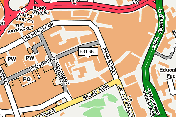 BS1 3BU map - OS OpenMap – Local (Ordnance Survey)