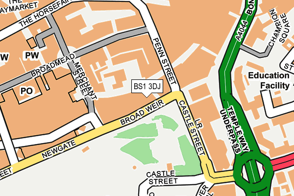 BS1 3DJ map - OS OpenMap – Local (Ordnance Survey)