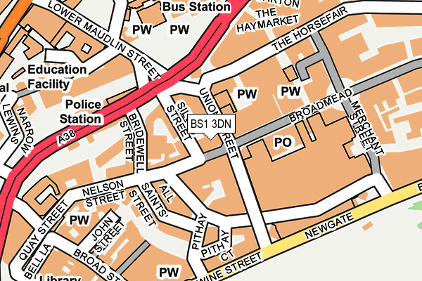 BS1 3DN map - OS OpenMap – Local (Ordnance Survey)