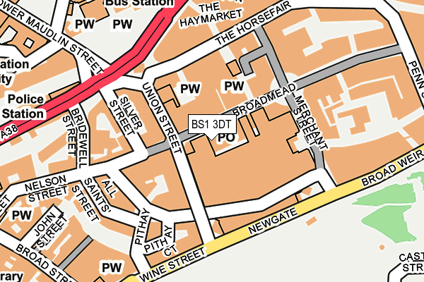 BS1 3DT map - OS OpenMap – Local (Ordnance Survey)