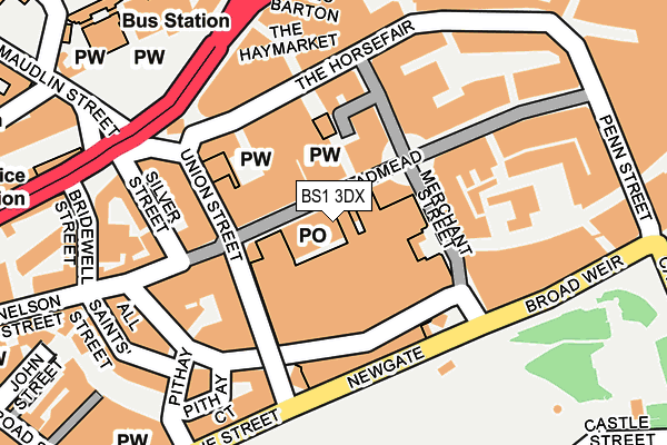 BS1 3DX map - OS OpenMap – Local (Ordnance Survey)