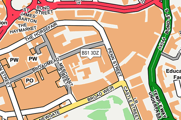 BS1 3DZ map - OS OpenMap – Local (Ordnance Survey)