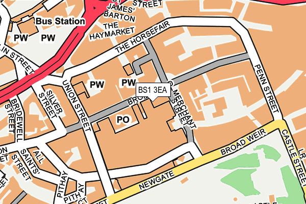 BS1 3EA map - OS OpenMap – Local (Ordnance Survey)