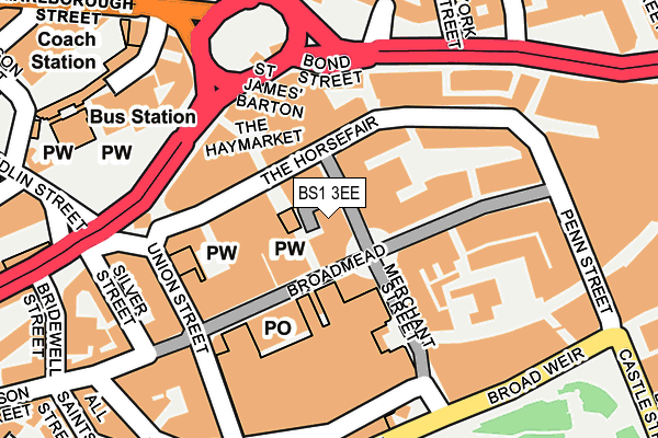 BS1 3EE map - OS OpenMap – Local (Ordnance Survey)
