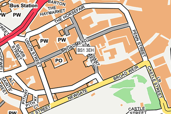 BS1 3EH map - OS OpenMap – Local (Ordnance Survey)