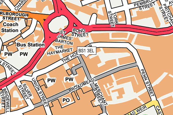 BS1 3EL map - OS OpenMap – Local (Ordnance Survey)