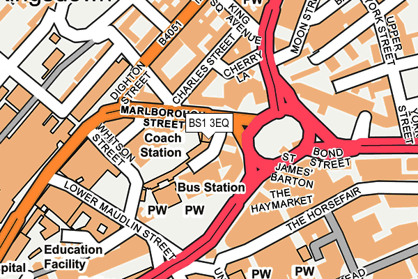 BS1 3EQ map - OS OpenMap – Local (Ordnance Survey)