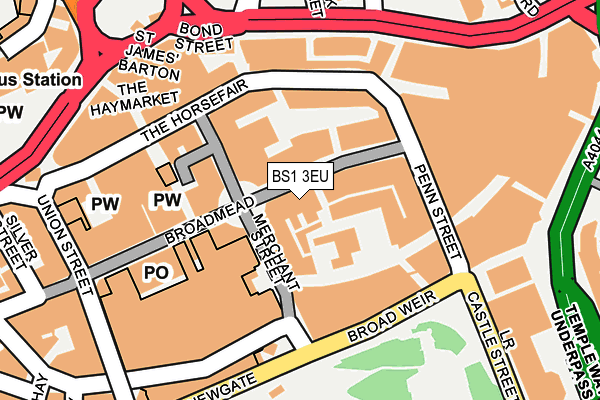 BS1 3EU map - OS OpenMap – Local (Ordnance Survey)
