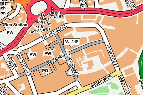 BS1 3HB map - OS OpenMap – Local (Ordnance Survey)