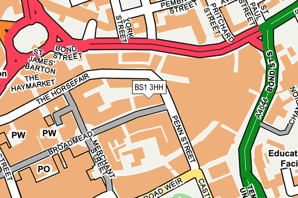 BS1 3HH map - OS OpenMap – Local (Ordnance Survey)