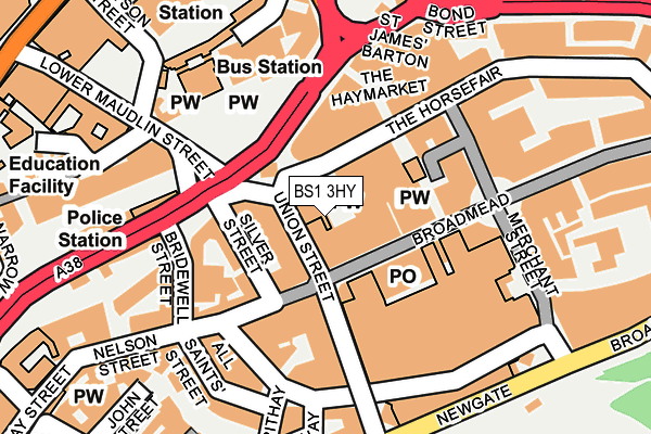 BS1 3HY map - OS OpenMap – Local (Ordnance Survey)