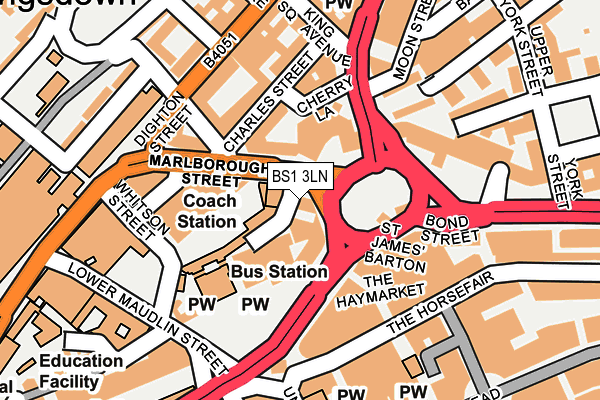 BS1 3LN map - OS OpenMap – Local (Ordnance Survey)