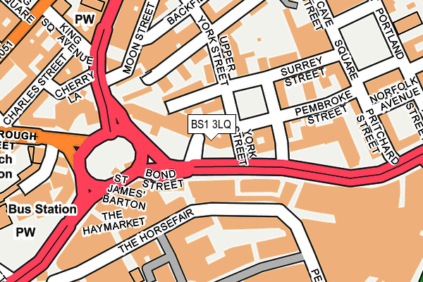 BS1 3LQ map - OS OpenMap – Local (Ordnance Survey)
