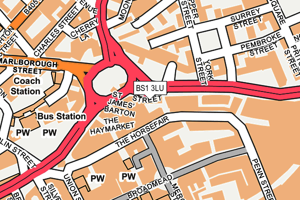 BS1 3LU map - OS OpenMap – Local (Ordnance Survey)