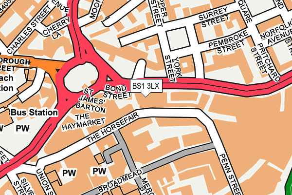 BS1 3LX map - OS OpenMap – Local (Ordnance Survey)