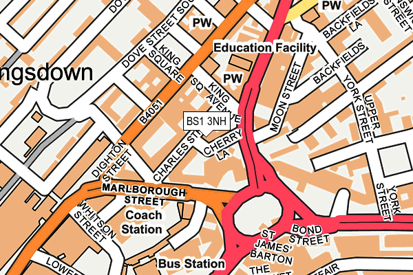 BS1 3NH map - OS OpenMap – Local (Ordnance Survey)