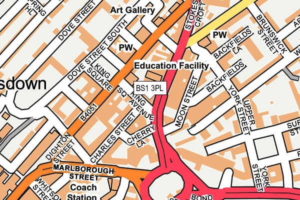 BS1 3PL map - OS OpenMap – Local (Ordnance Survey)