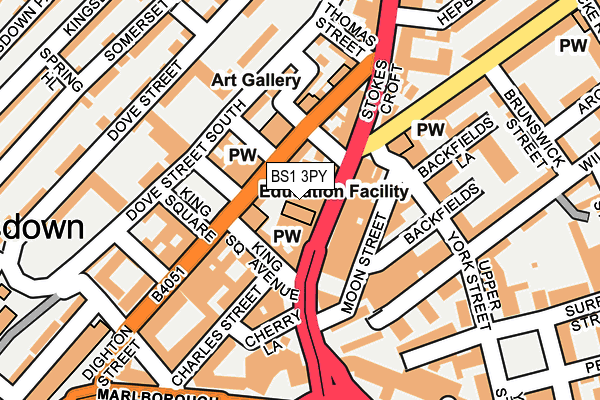 BS1 3PY map - OS OpenMap – Local (Ordnance Survey)