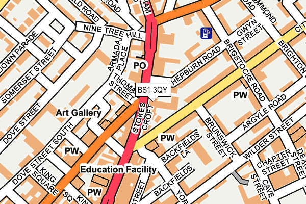 BS1 3QY map - OS OpenMap – Local (Ordnance Survey)