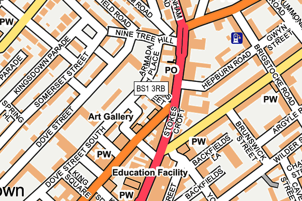 BS1 3RB map - OS OpenMap – Local (Ordnance Survey)