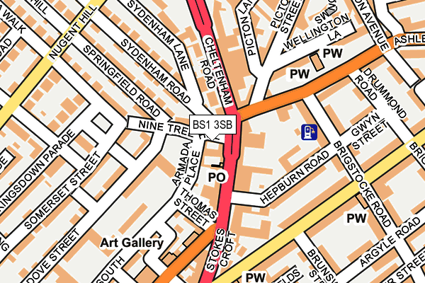 BS1 3SB map - OS OpenMap – Local (Ordnance Survey)