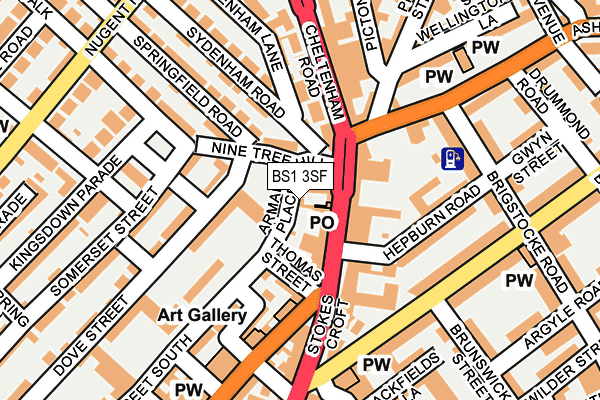 BS1 3SF map - OS OpenMap – Local (Ordnance Survey)