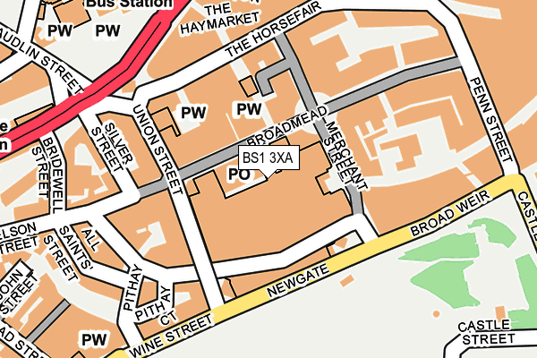 BS1 3XA map - OS OpenMap – Local (Ordnance Survey)